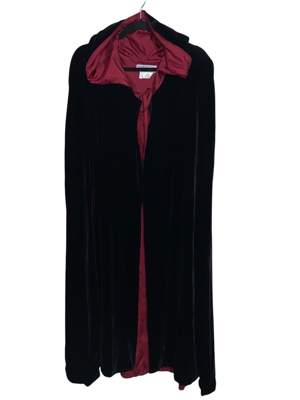 The Planet Cape Silk Blend Velvet Hooded Black Goth Whimsigoth Cloak Halloween